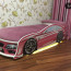 Ліжко-машина БМВ для дівчинки рожева